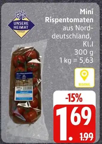 Edeka Unsere heimat mini rispentomaten Angebot