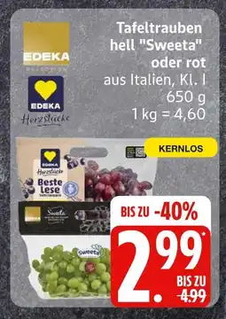Edeka Edeka tafeltrauben hell sweeta oder rot Angebot