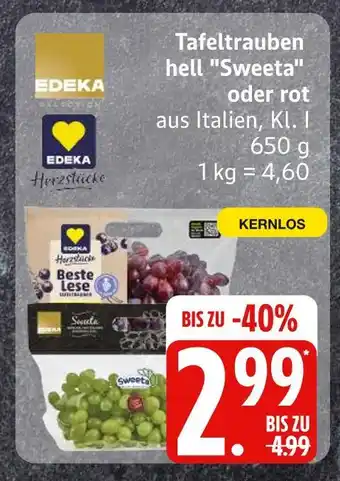 Edeka Edeka tafeltrauben hell sweeta oder rot Angebot