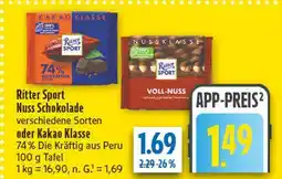 diska Ritter sport nuss schokolade Angebot