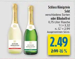 diska Schloss königstein sekt white Angebot