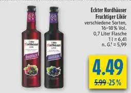 diska Echter nordhäuser fruchtiger likör beerenrot Angebot