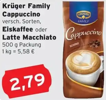 CAP Markt Krüger Family Cappuccino, Eiskaffee oder Latte Macchiato Angebot