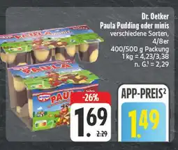 E-Center Dr. oetker paula pudding oder minis Angebot