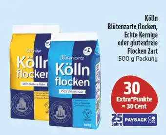 E-Center Kölln blütenzarte flocken, echte kernige oder glutenfreie flocken zart Angebot