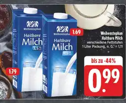 Edeka Weihenstephan haltbare milch 3,5% fett Angebot