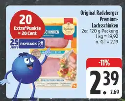E-Center Radeberger original radeberger premium-lachsschinken Angebot
