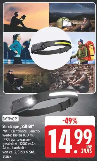 E-Center Denver stirnlampe „ssh-50“ Angebot