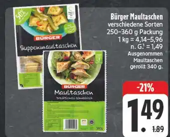 Edeka Burger suppenmaultaschen Angebot