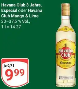 Globus Havana Club 3 Jahre, Especial oder Havana Club Mango & Lime Angebot