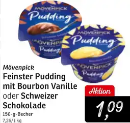 KONSUM Mövenpick Feinster Pudding mit Bourbon Vanille oder Schweizer Schokolade Angebot