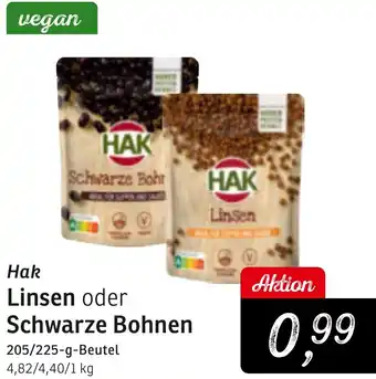 KONSUM Hak Linsen oder Schwarze Bohnen Angebot