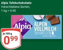 Globus Alpia Tafelschokolade Angebot