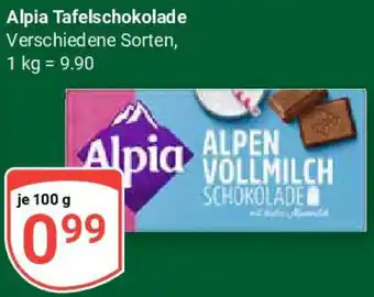 Globus Alpia Tafelschokolade Angebot