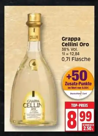 Edeka Grappa Cellini Oro 0,7L Angebot