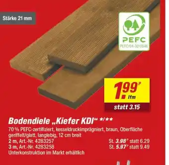toom Baumarkt Bodendiele „Kiefer KDI" Angebot