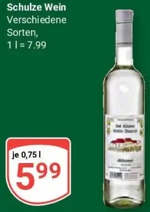 Globus Schulze Wein Angebot