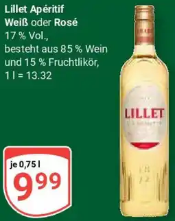 Globus Lillet Apéritif Weiß oder Rosé Angebot