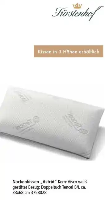 Segmüller Fürstenhof nackenkissen astrid Angebot