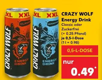 Kaufland Crazy wolf energy drink classic Angebot