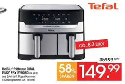 Zurbrüggen Tefal heißluftfritteuse dual easy fry ey905d Angebot
