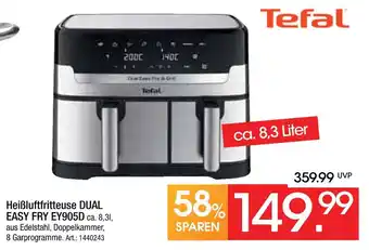 Zurbrüggen Tefal heißluftfritteuse dual easy fry ey905d Angebot