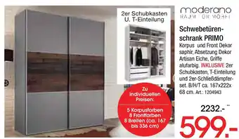 Zurbrüggen Moderano schwebetürenschrank primo Angebot