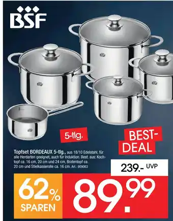 Zurbrüggen Bsf topfset bordeaux 5-tlg Angebot