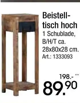 Zurbrüggen Beistelltisch hoch Angebot