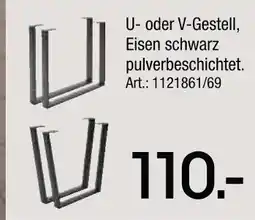 Zurbrüggen U- oder v-gestell, eisen schwarz pulverbeschichtet Angebot