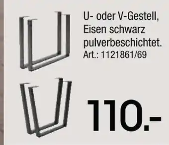 Zurbrüggen U- oder v-gestell, eisen schwarz pulverbeschichtet Angebot