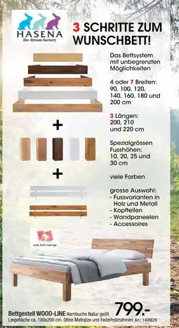 Zurbrüggen Hasena bettgestell wood-line Angebot