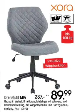 Zurbrüggen Xora drehstuhl mia Angebot