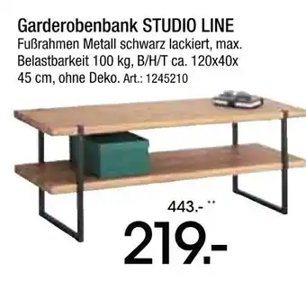 Zurbrüggen Garderobenbank studio line Angebot