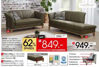 Zurbrüggen Landscape meran sofa 2-sitzig Angebot
