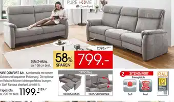 Zurbrüggen Pure home comfort sofa 2-sitzig Angebot