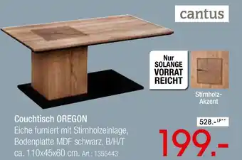 Zurbrüggen Cantus couchtisch oregon Angebot