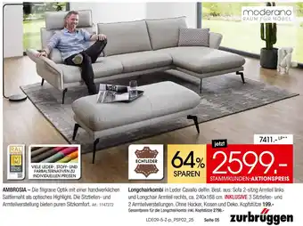 Zurbrüggen Moderano longchairkombi ambrosia Angebot