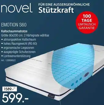 Zurbrüggen Novel emotion s60 kaltschaummatratze Angebot