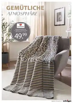 Zurbrüggen Linneweber jacquard-wohndecke leo Angebot