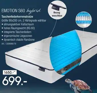 Zurbrüggen Taschenfederkernmatratze emotion s60 hybrid Angebot