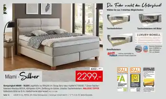Zurbrüggen Boxspringbett miami - silber Angebot