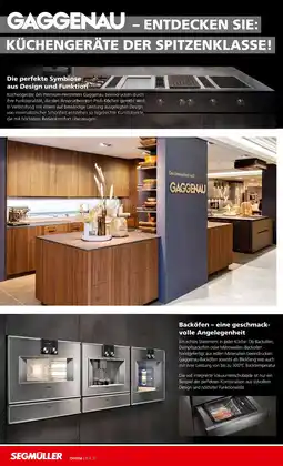 Segmüller Gaggenau die perfekte symbiose aus design und funktion Angebot