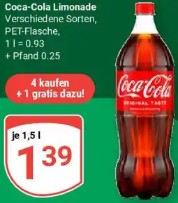 Globus Coca-Cola Limonade Angebot