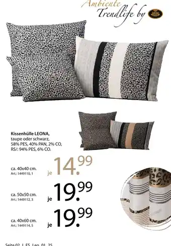 Zurbrüggen Kissenhülle leona Angebot