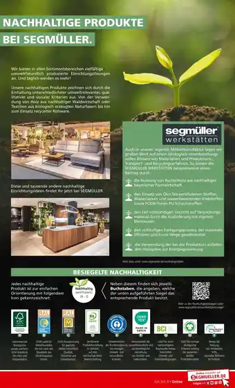Segmüller Segmüller nachhaltige produkte Angebot