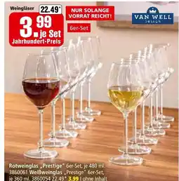 Segmüller Van well design rotweinglas 'prestige' Angebot