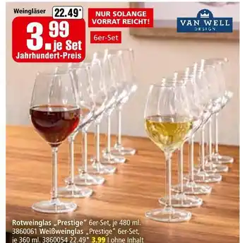 Segmüller Van well design rotweinglas 'prestige' Angebot