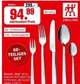 Segmüller Zwilling besteck „king“ Angebot