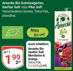 Globus Amecke Bio Gemüsegarten, Sanfter Saft oder Plus Saft Angebot